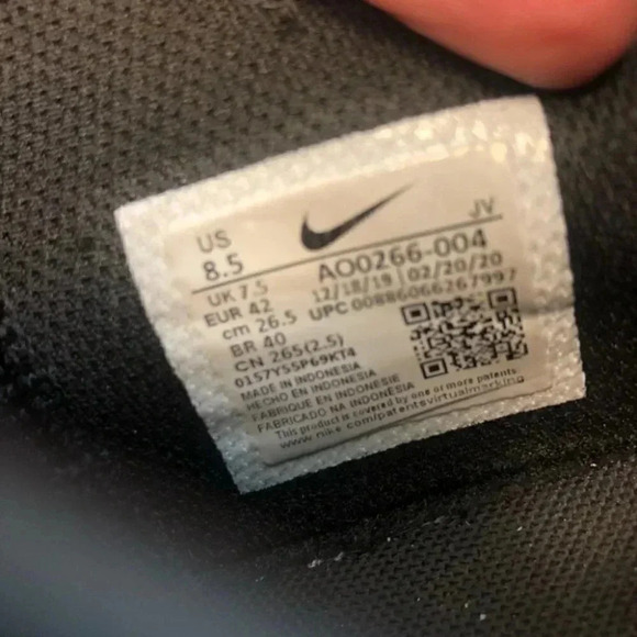 Nike Air Max Motion 2 Sneakers Tennis Shoes Solid Black Lace Up: 8.5 Men's - Picture 6 of 8